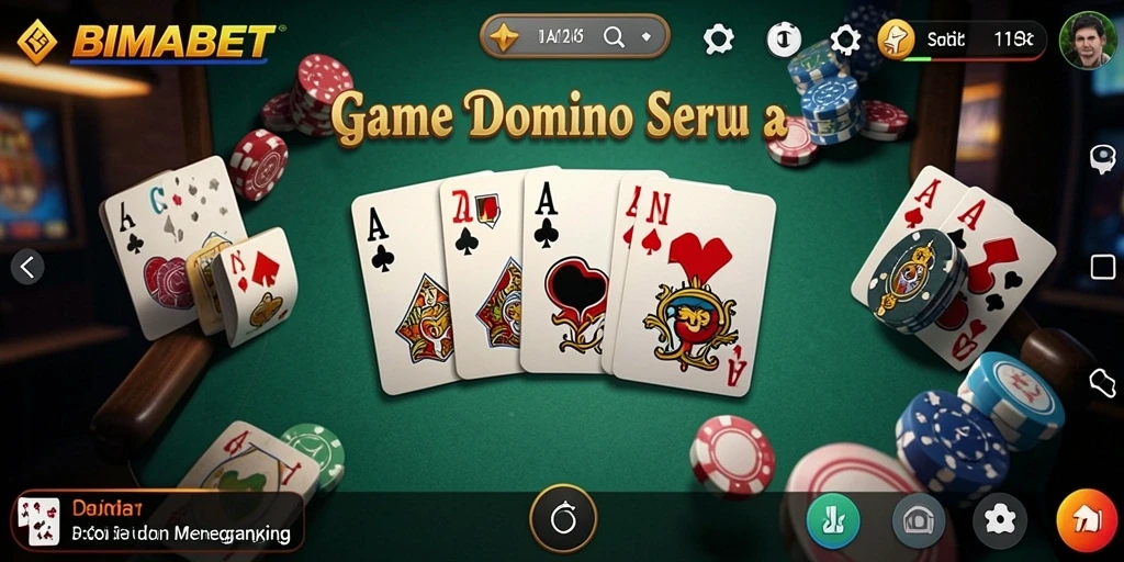 Tampilan menarik dari gameplay Domino di BIMABET.