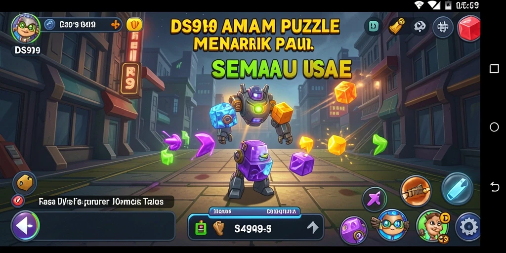 Tangkapan layar game DS99 menampilkan berbagai level puzzle yang menarik.