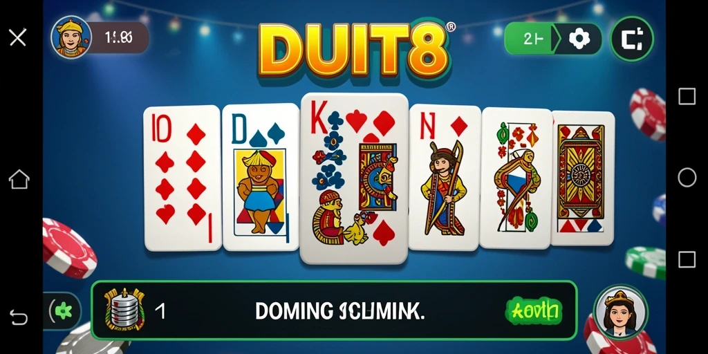 Tampilan gameplay DUIT8 dengan grafis menawan dan antarmuka yang mudah digunakan.