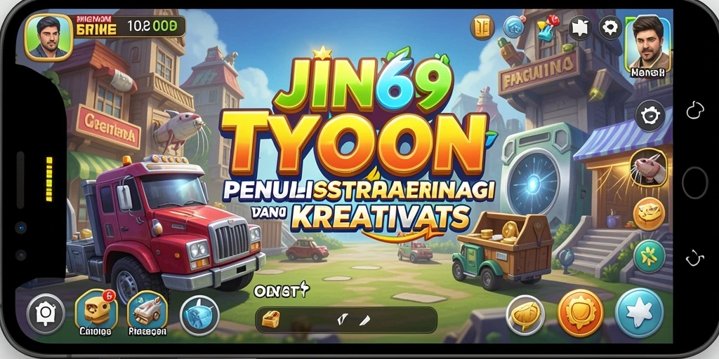 Tampilan gameplay JIN69 menunjukkan kepiawaian dalam mengelola bisnis Tycoon.