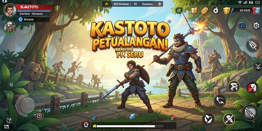 Tampilan gameplay KASTOTO yang mendebarkan dan penuh warna.